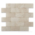 2 X 4 Ivory Travertine CNC Arched 3-D Brick Mosaic Tile